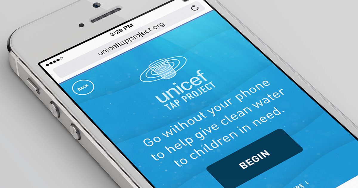 Unicef Tap Project : se passer de son téléphone pour offrir de l'eau saine aux enfants | Geeks and Com'