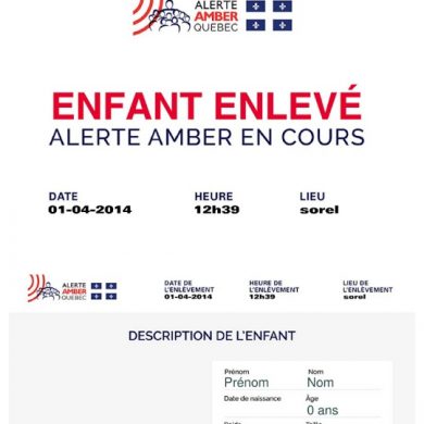 Alerte AMBER au Québec : une application mobile est ...